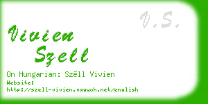 vivien szell business card